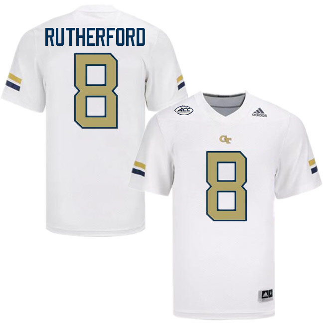 Malik Rutherford Georgia Tech Jerseys,Georgia Tech Yellow Jackets College Football Uniforms-White